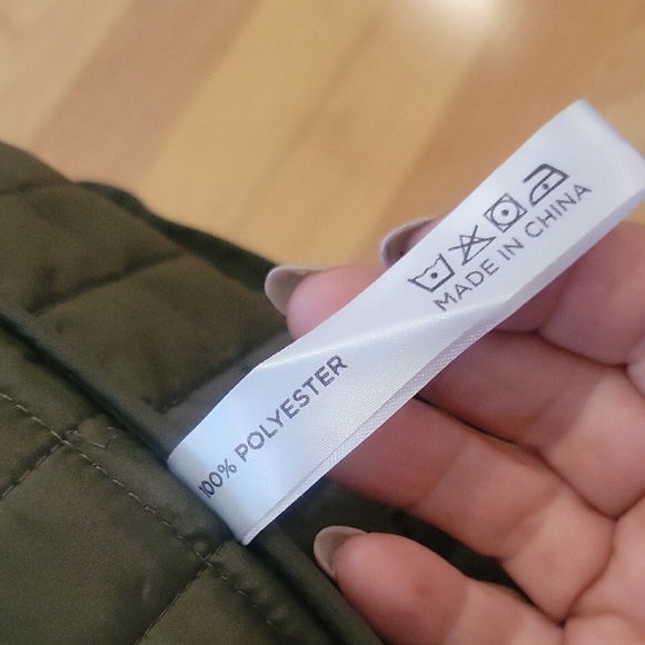 Tuckernuck Box Quilt Mason Army Green Jacket with Brown Corduroy Trim - Picture 8 of 16